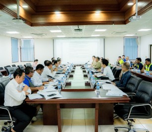 Held a Monthly Progress Meeting of September regarding the implementation progress and the safety inspection of construction site of New Container Terminal Development Project-Phase 1
