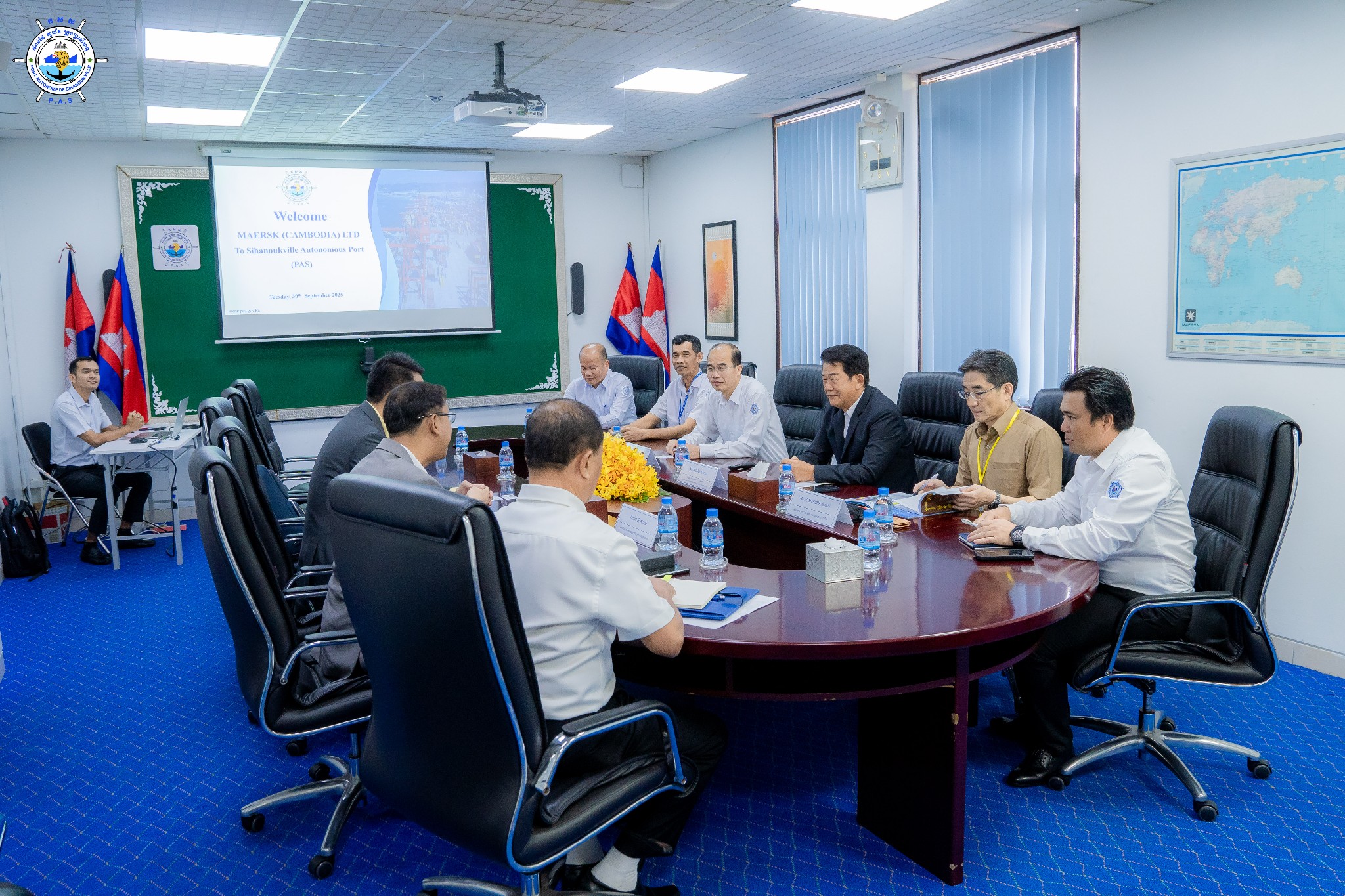 Welcomed a visit of Maersk (Cambodia) Ltd., led by Mr. Tanim Shahriar, Area Operation Manager - Mekong and Bangladesh of Maersk Ltd
