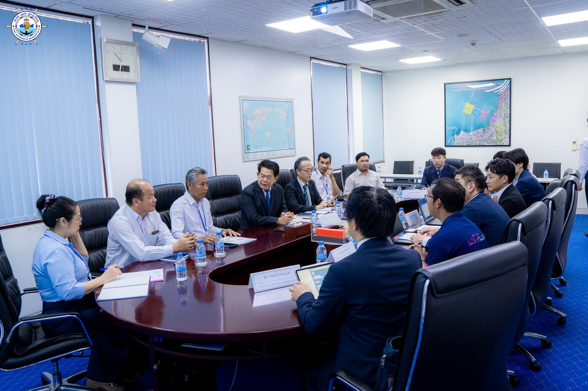 Held a discussion meeting with AEON MALL (CAMBODIA) LOGI PLUS Co., Ltd., led by Mr. Matsuo Takashi
