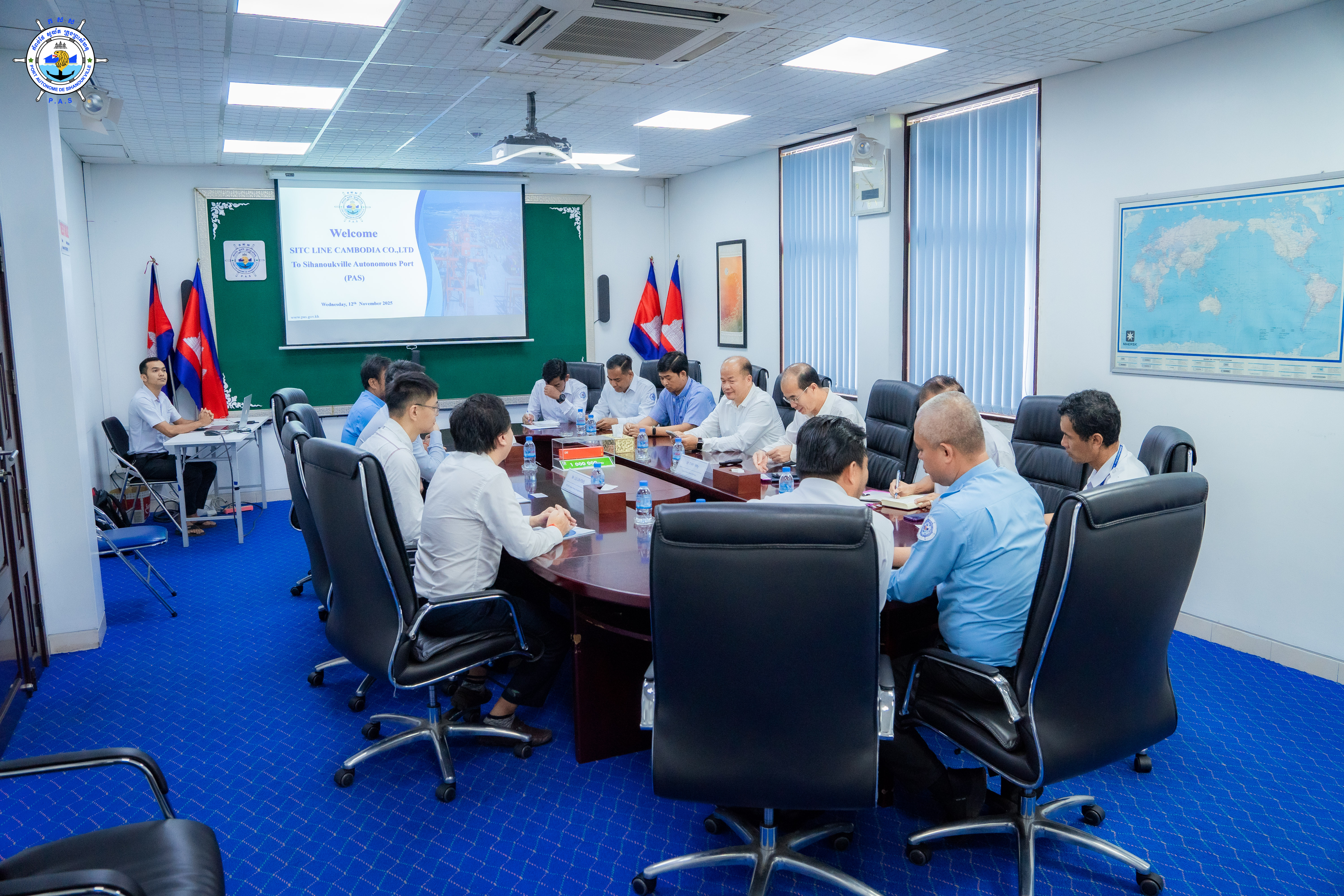 Held a discussion meeting with SITC Lines Cambodia Co., Ltd
