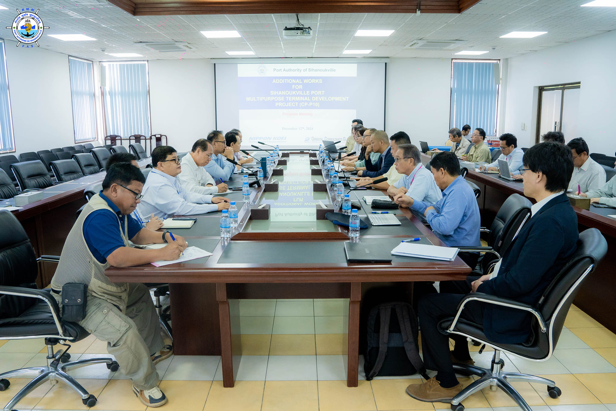 Held a discussion meeting with JICA Experts, Construction Company (TOA Corporation) and Project Consultant (Nippon Koei & Oriental Consultant Global JV)
