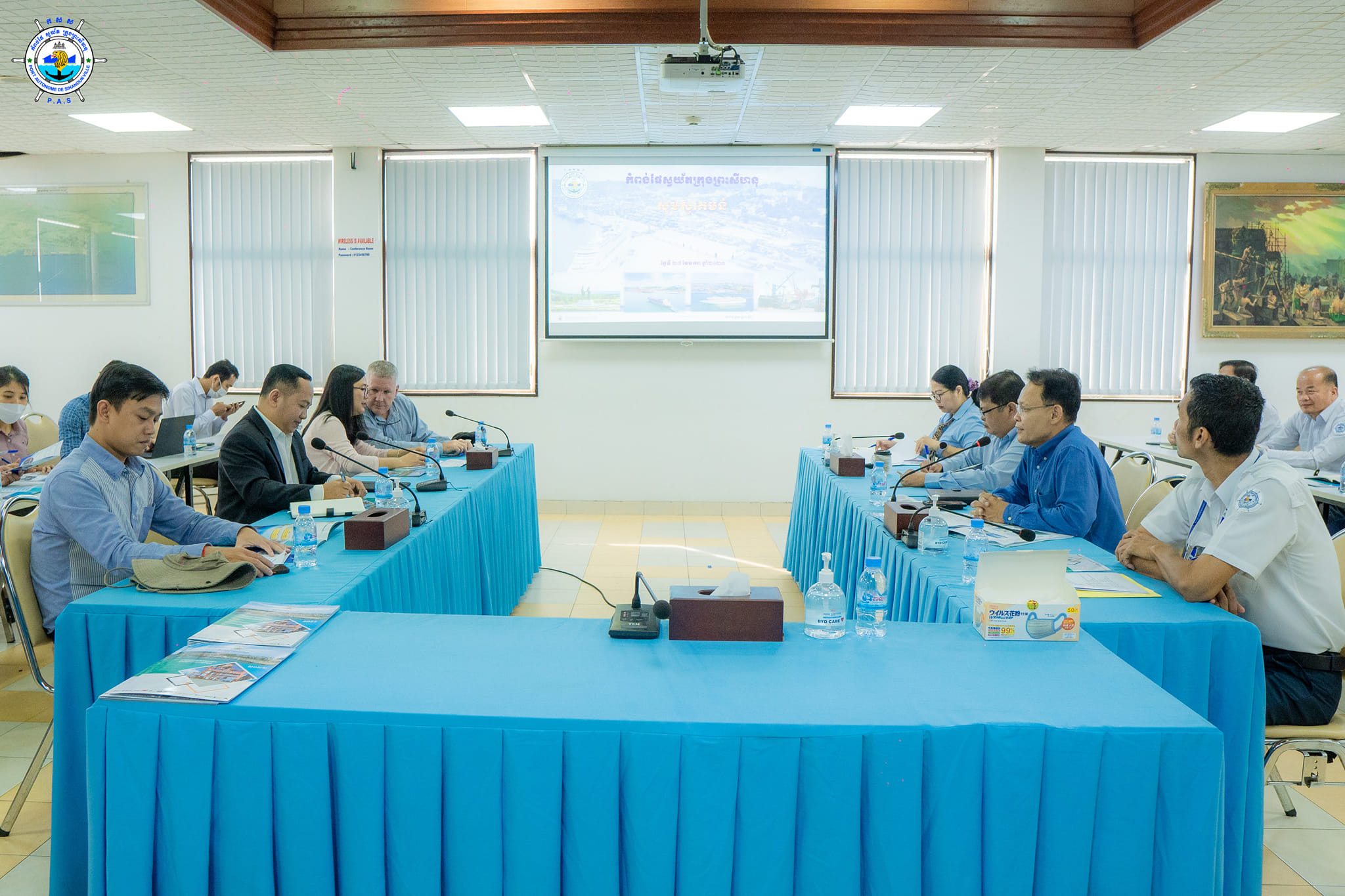 CEO of Sihanoukville Autonomous Port and PAS Management Team, welcomed a visit of Delegation of Supreme National Economic Council (SNEC) at PAS to study frameworks
