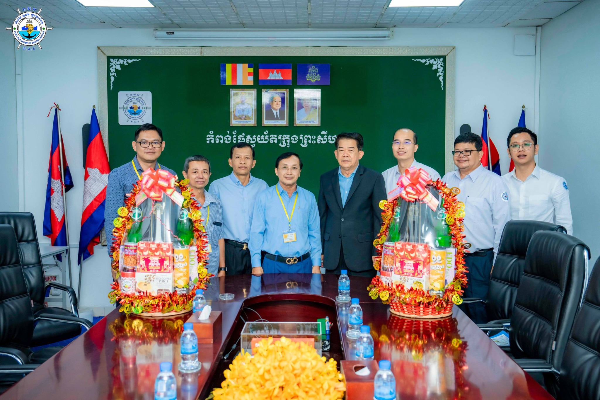 A courtesy call and best wishes on the occasion of Luna New Year by the represetatives of Teng Lay Trucking Company
