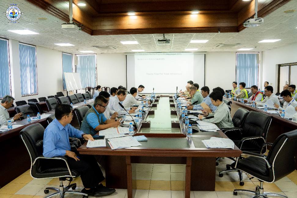 Held a Monthly្ Progress Meeting of July regarding the implementation progress  and the safety inspection of construction site of New Container Terminal
